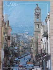 Cartolina Vintage Carini Palermo Via Rosolino Pilo