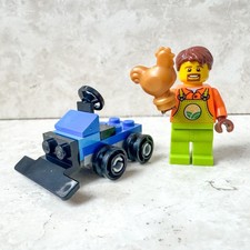 LEGO Town City Contadino Agricoltore Fruttivendolo Gallina Trattore Minifigure