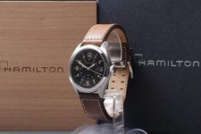 Set Completo [COME NUOVO] Nuovo Orologio Uomo Batt HAMILTON Khaki Field H685510 Nero 41mm Qz