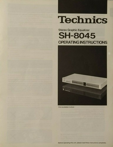 Technics 8045 equalizzatore - technics, sh-8045