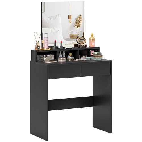 Homcom comodino con specchio - comodino,