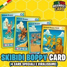 Set Cards SKIBIDI BOPPY Limited Edition ITALIAN BRAINROT CARD TCG meme 2025 Gold