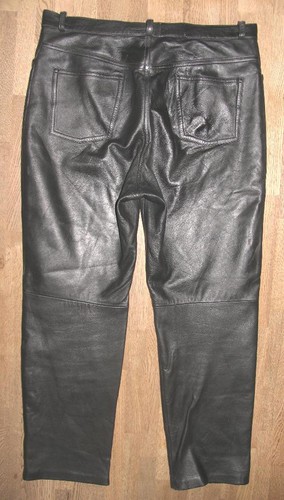 Pantaloni uomo pelle nera - pantaloni,