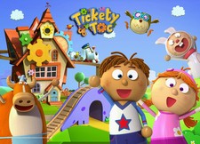 Cialda TICKETY TOC cartoonito Decorazione Torta Ostia o Zucchero AGGIUNTA NOME 2