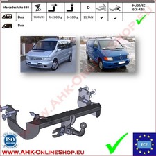 Gancio traino fisso pour MERCEDES Vito 638 1996-2003 OMOLOGAZIONE | NUOVO