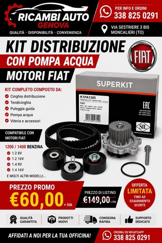 Kit distribuzione più pompa - distribuzione,