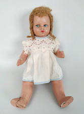 Bambola Epoca Famosa 1 composizione occhi dipinti a mano vintage 1940 h27cm -83D