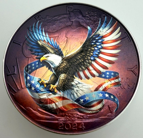 Patriot bald eagle colorato - bald,