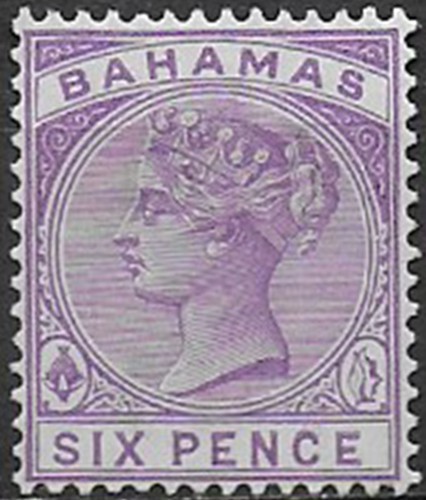 1890 bahamas vittoria - bahamas, 6d
