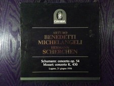 SCHUMANN MOZART BENEDETTI MICHELANGELI PIANO 1956 LIVE REC. LUGANO CONCORDIA LP 