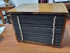 antico mobiletto monetiere in legno primi 800 - 22 cassetti  con pomelli osso