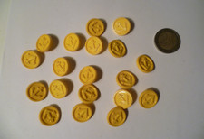 19 BOTTONI PLASTICA GIALLO