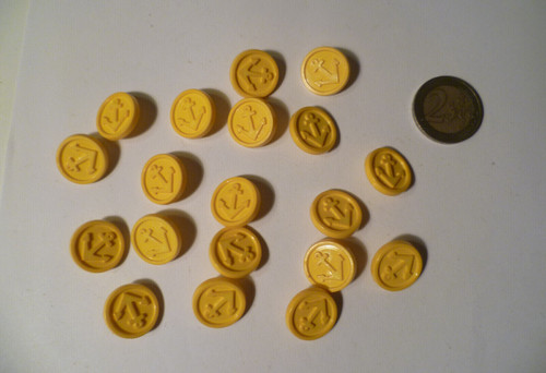 Bottoni plastica giallo - 19,