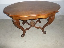 Tavolo a cestello Carlo X +++piuma di mogano+++