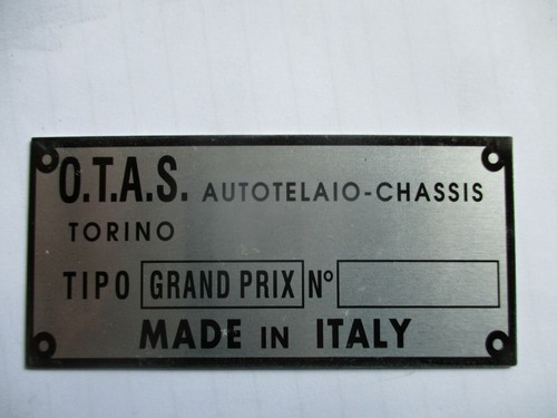 Targhetta segno fiat - segno,