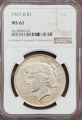 1927 dollaro della pace ngc - della,