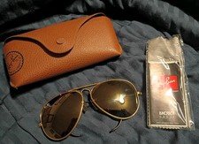 Occhiali da sole autentici Bausch & Lomb vintage RAY BAN AVIATOR SHOOTER con custodia.