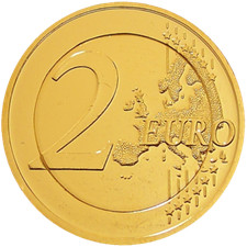 Euro slovenia placcato oro - 2,