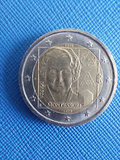  MONETA DA 2 DUE EURO RARA MARIA MONTESSORI 1870 2020 ERRORE DI CONIO NEL CUBO