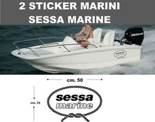 Coppia adesivi in vinile per imbarcazione nautica barca SESSA MARINE