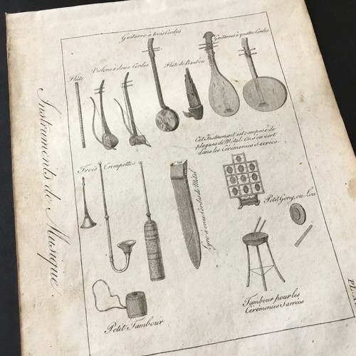 Incisione cina 1817 strumenti - incisione,