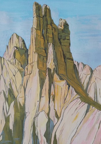 Quadro paesaggio montagna - paesaggio,