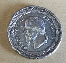 MEDAGLIA ARGENTO NAPOLEONE III CAMPAGNA D'ITALIA 1859