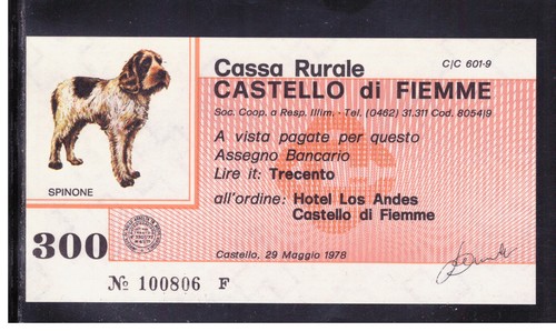 Miniassegno cassa rurale - cassa,