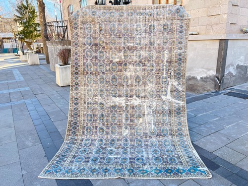 Tappeto vintage turco oushak - tappeto,