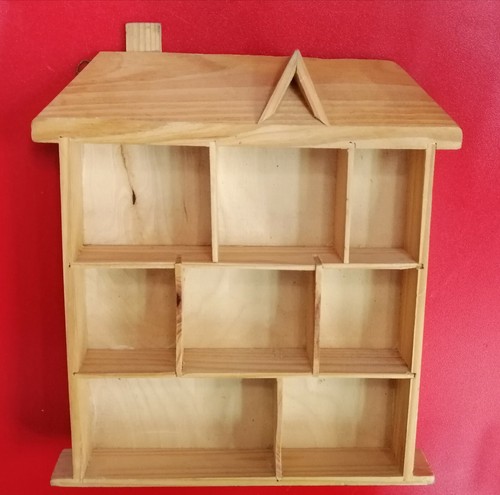 Bacheca legno chiaro casetta - legno, 8