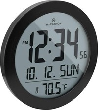 Digital wall clock round - wall,