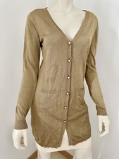 Dolce & Gabbana V-Neck Sweater Gold Cardigan Jumper Knit Size S Crystal Buttons