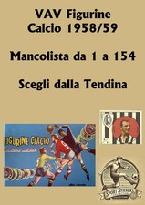 VAV 1958/59 Mancolista da 1 a 154 da recupero Scegli dall'elenco Menu a tendina