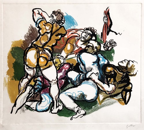 Guttuso renato lottatori - renato, "lottatori"