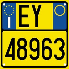 Targa sostitutiva gialla enduro