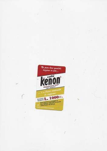 Scheda telecom caffe kenon - scheda, caffe'