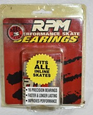 Cuscinetti per pattini RPM Performance - ABEC-3 - confezione da 16 - adatti a tutti i pattini in linea
