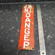 VINTAGE ENAMEL RED E. B. N. I