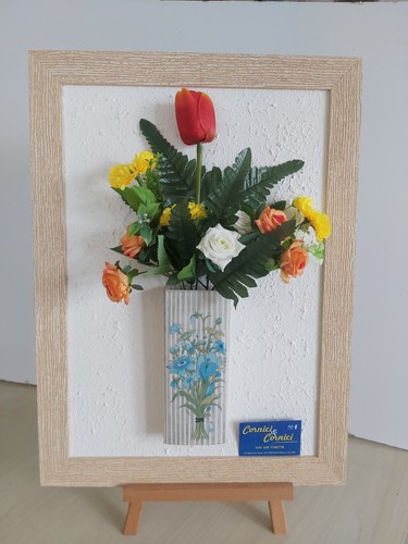 Quadro con vaso fiori in - con,