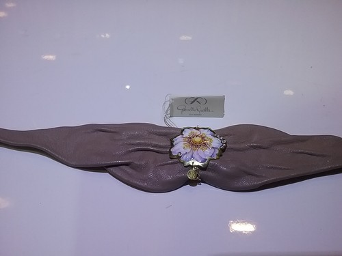 Bracciale collarino pelle - bracciale,
