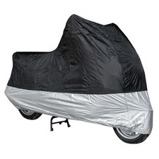 Telo Copri Moto Scooter Naked Impermeabile PVC Universale Argento Nero XL