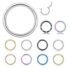 Anello Pieghevole in Acciaio Chirurgico per Dormiente Labbro Orecchio Naso Piercing Corpo 1 Pezzo*/