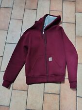 CARHARTT CAR LUX HOODED JACKET TAGLIA M ROSSO BORDEAUX