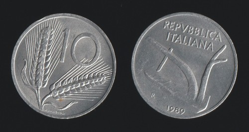 Lire 1989 spighe aratro - 10,
