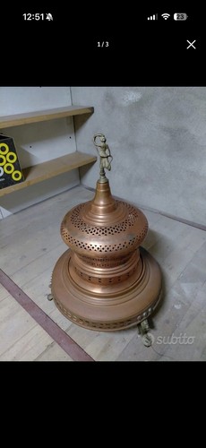 Antico braciere ottone e - braciere,