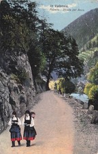 29-48) CARTOLINA VALSESIA FOBELLO STRADA BOCO COSTUMI VERCELLI