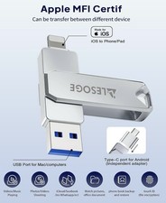 Chiavetta 3 in 1 per IOS / Android / PC / Mac 128 GB Pendrive TYPE C , USB e iOS