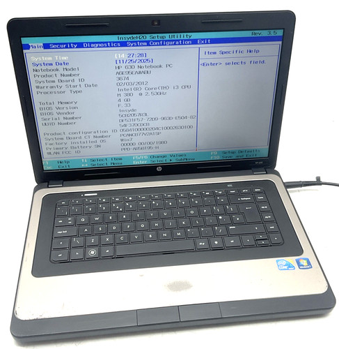 630 notebook m 380 - hp, i3