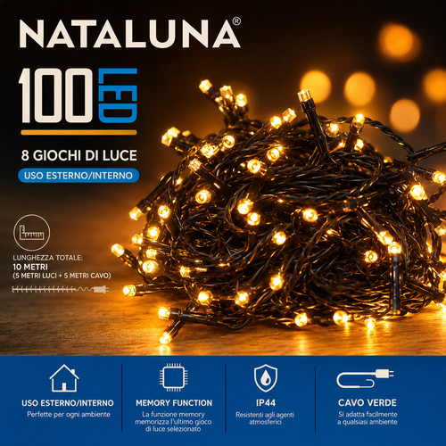 Catena luminosa nataluna 100 - catena,