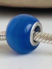 Charm Morellato In Vetro Di Murano Azzurro Linea Drop